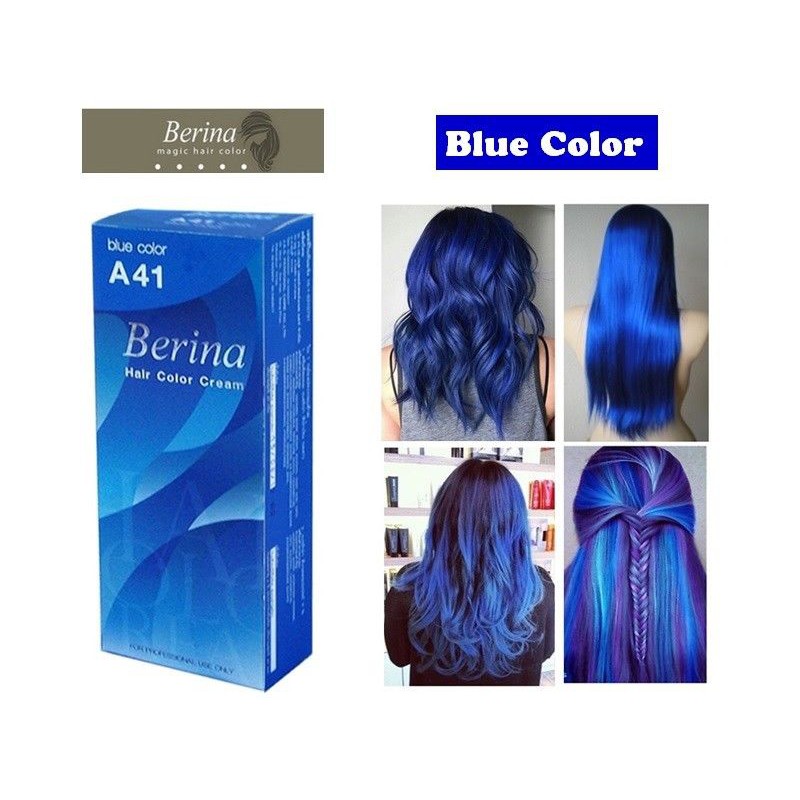 Berina A41 Professional Permanent Hair Dye Color Cream Blue