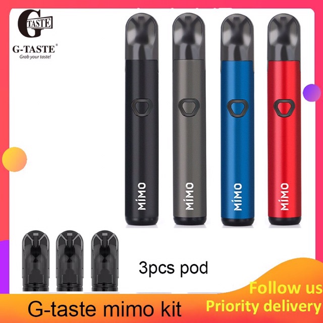 Pod Vape Kit G Taste Mimo Pod Kit 450mah Built In Battery 1 3ml Capacity Side Filling Pod System Kit Shopee Malaysia