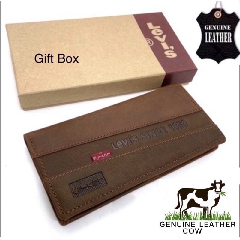 💥 SPECIAL PROMOTION  💥 READY STOCK:Original Brand Levi Genuine  Leather Long Wallet for men | Shopee Malaysia