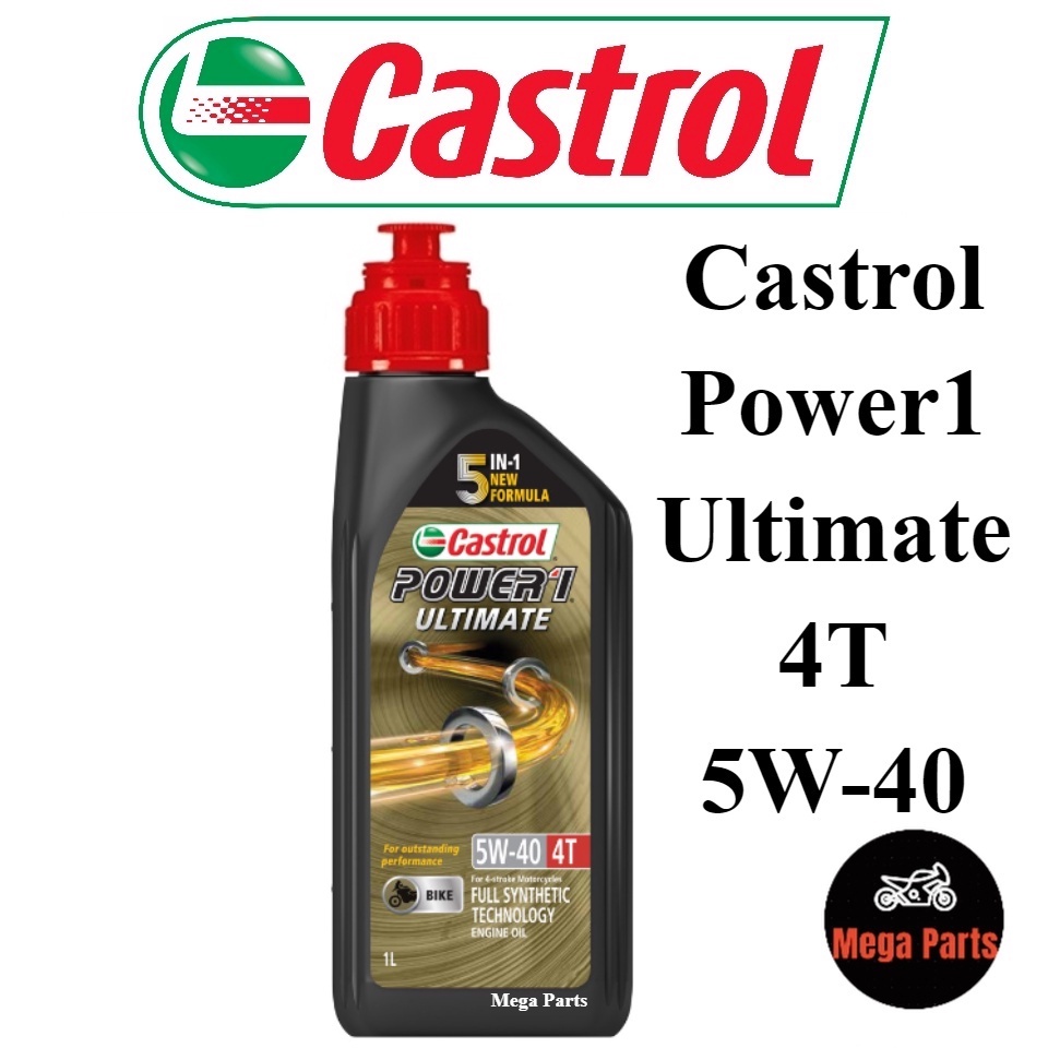 Megaparts Castrol Power1 Ultimate 5w 40 4t 1l Engine Oil Minyak Enjin