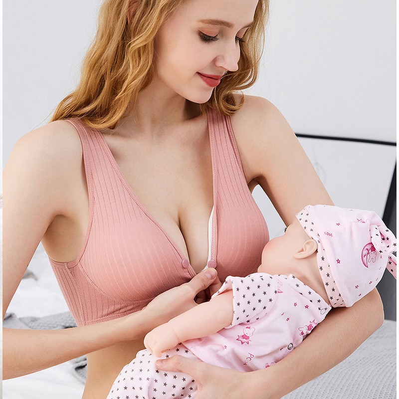 Cotton Nursing Bra Maternity Vest Underwear for Pregnancy Women