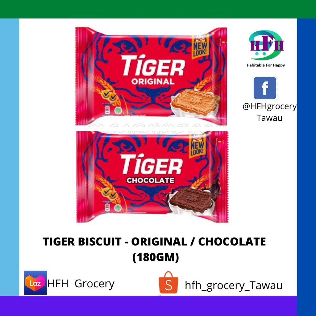 Tiger Biscuits Chocolate / Original (180gm) Shopee Malaysia