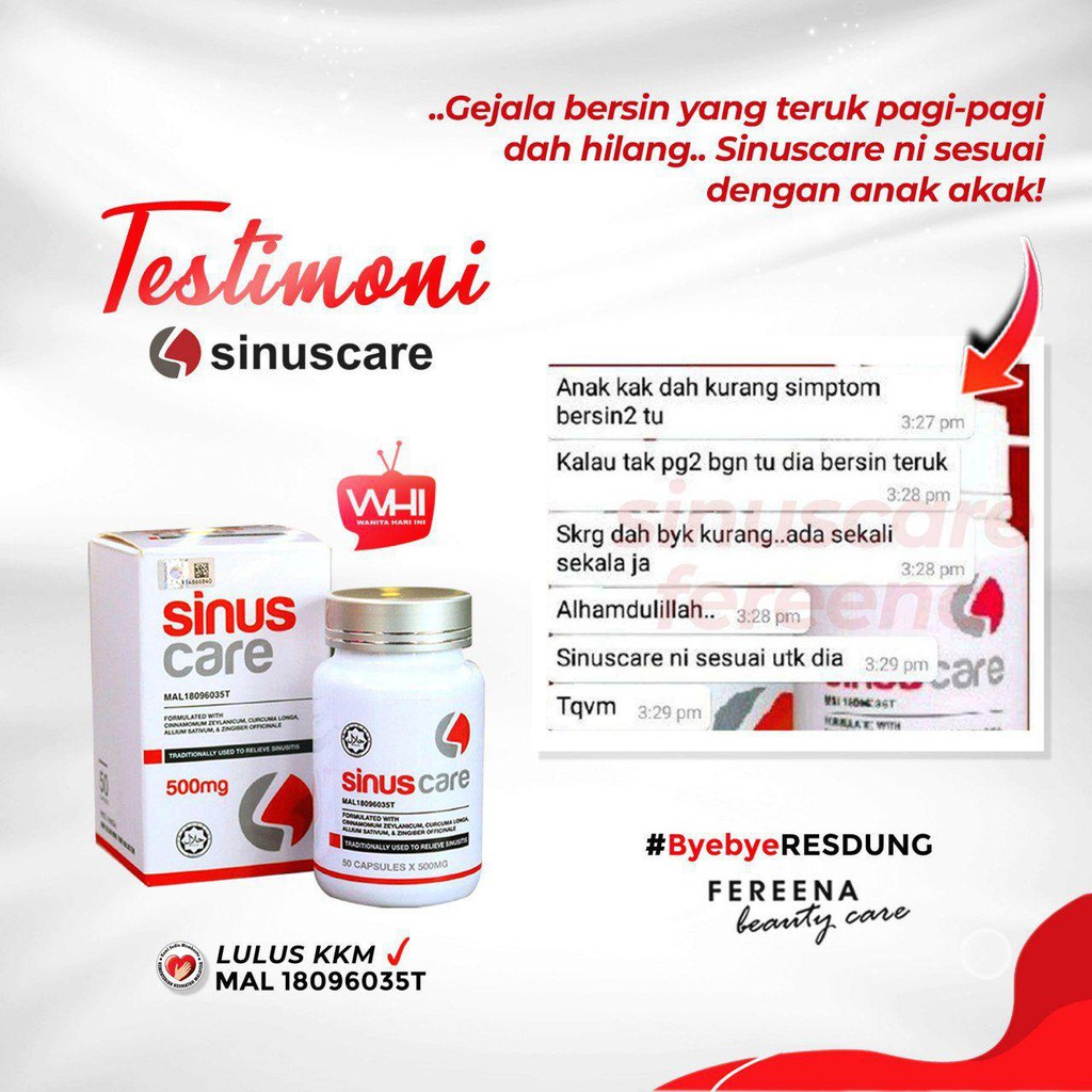 Buy Original Hq Sinuscare Fereena Original Resdung Sinus Care Alahan Ubat Suplemen Supplement Radang Seetracker Malaysia