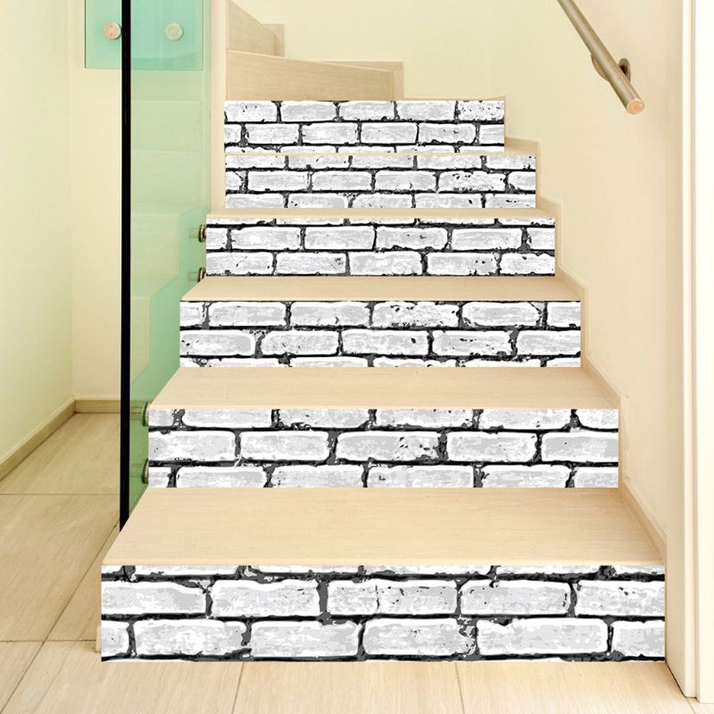 Wz 6pcs Set 3d Brick Staircase Stair Riser Floor Sticker Self Adhesive Diy Stairway Waterproof Pvc Wall Decal Home Decor Shopee Malaysia