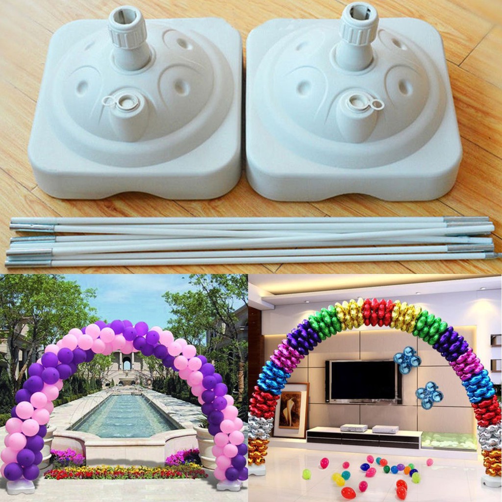 Set Balloon Arch Column Water Base Kit Connectors Clip Folders