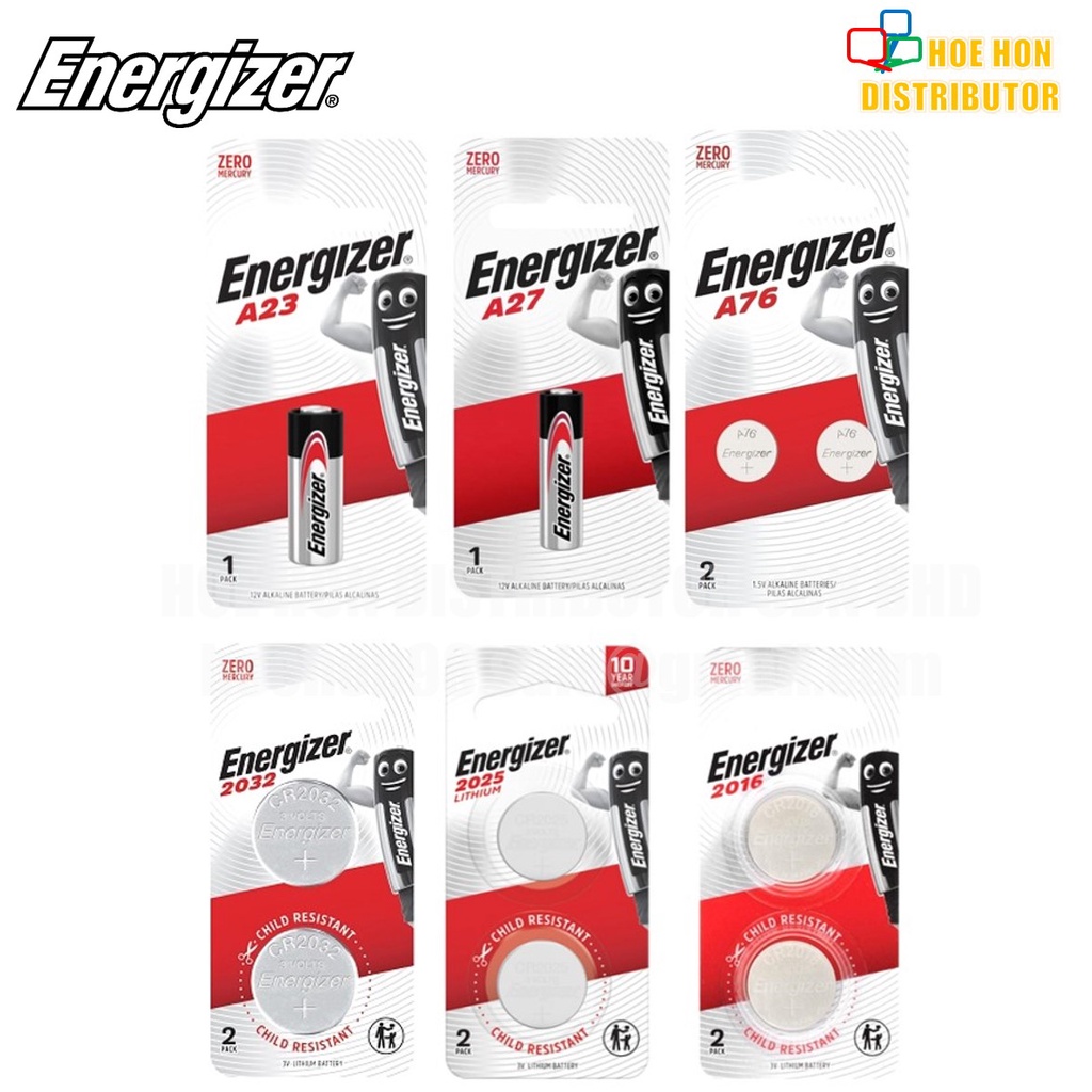 Energizer Lithium Button Battery Cell CR 2025 2032 2016 A76 LR44 DL 2525 2023 A23 A27 LR44 