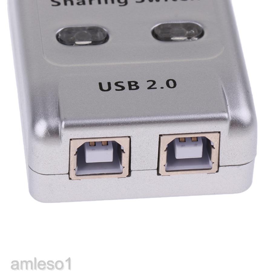 2 Ports USB 2.0 Auto Sharing Switch HUB Selector for Printer/HDD/Flash