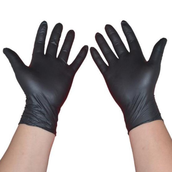 Rubber Black Hand Gloves 1 Pair Shopee Malaysia