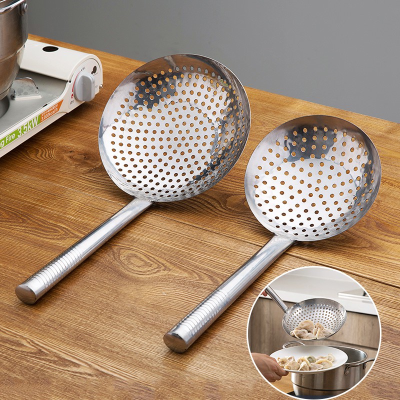 large stainless steel colander