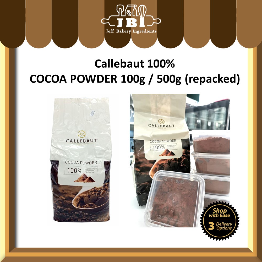 Callebaut 100% Pure Cocoa Powder 100g / 250g / 500g (REPACKED) | Shopee ...