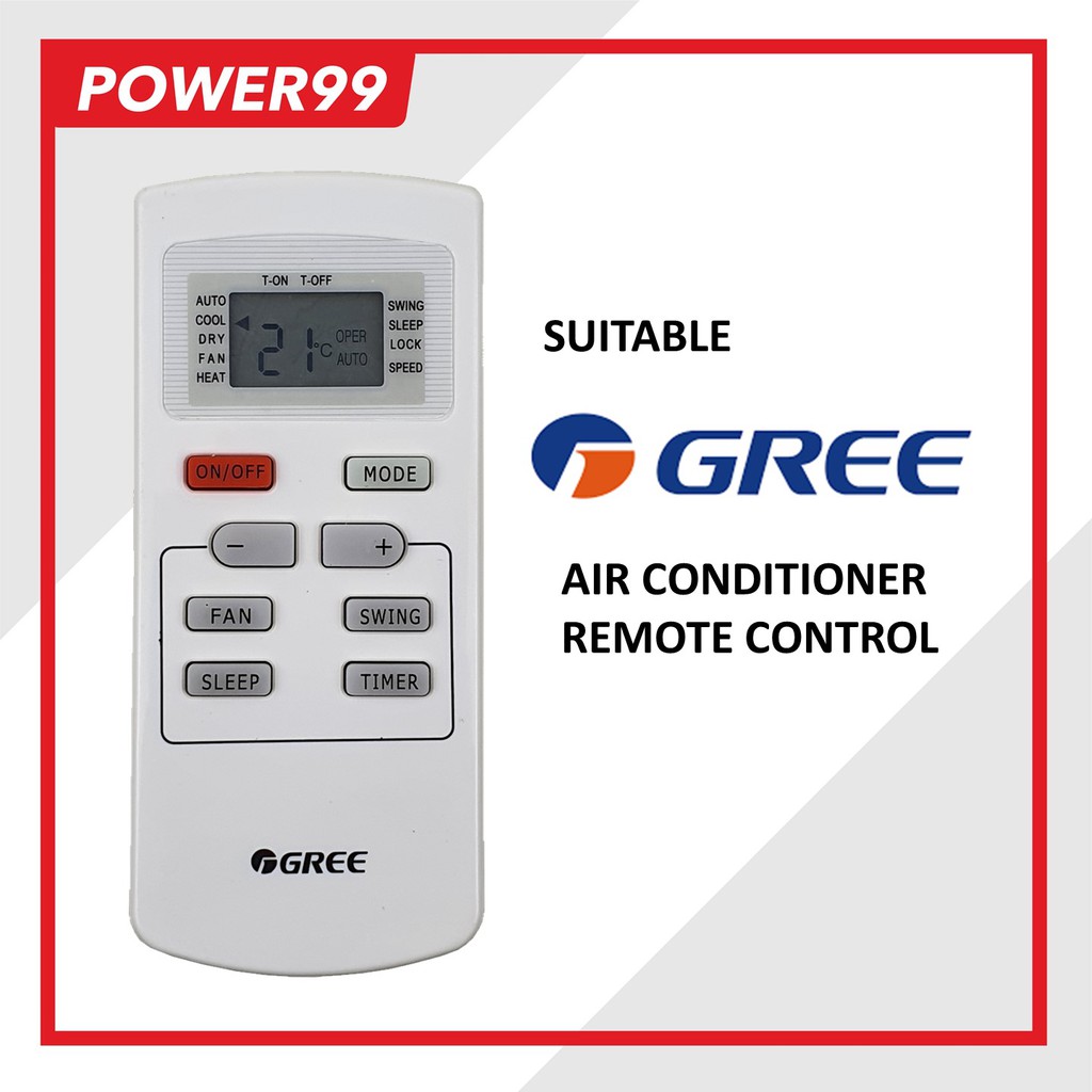 VINABTY Nuovo YAN1F1 Air Conditioner Telecomando di ricambio YAN1F1 Telecomando per GREE Air Conditioner Remote Control AC A/C Remoto Controller