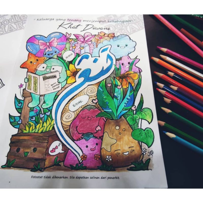 Buku Mewarna Doodle Khart | Shopee Malaysia