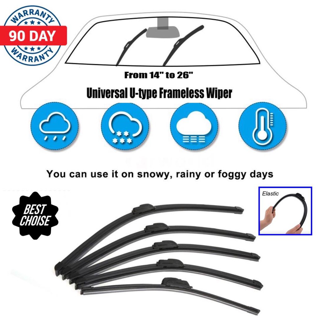 Soft Rubber Wipers Car Wiper Blade kereta wiper for Alza Myvi Axia Wira