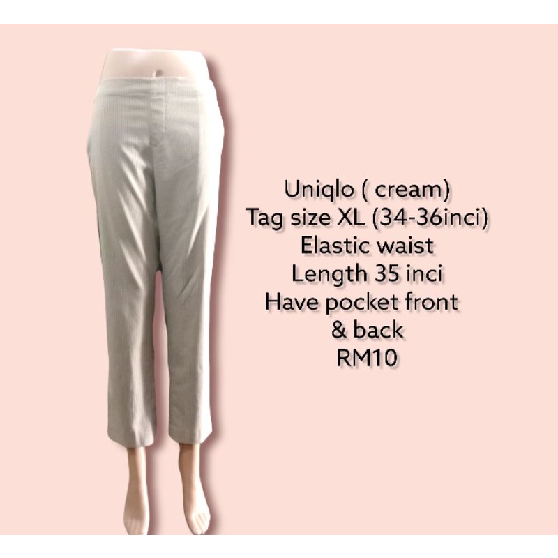 Uniqlo women pants Size XL(34-36inci) | Shopee Malaysia