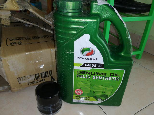 Perodua Fully Synthetic SAE 0W-20 Engine Oil (3L 