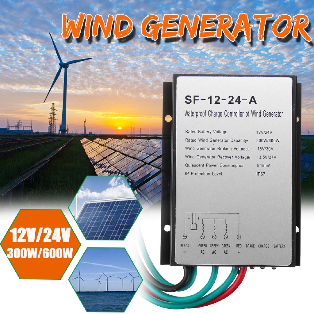 12V/24V 600W IP67 Wind Turbine Generator Charge Controller Regulators