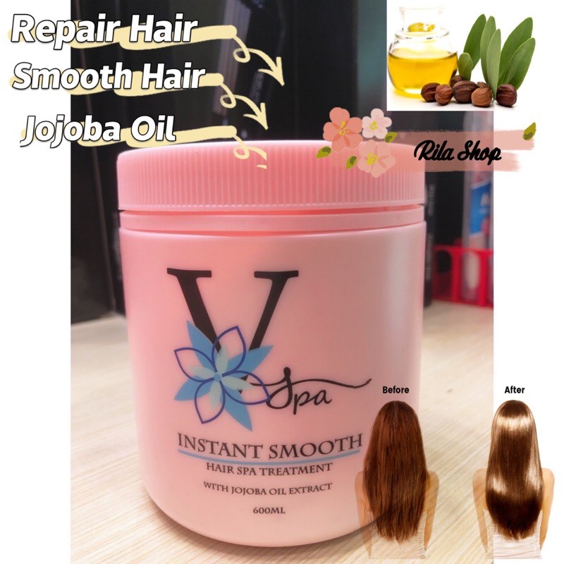 VSpa Instant Smooth Hair V Spa Treatment Professional for Dry Damaged or  Rebonding Hair 500ml - 1000ml 护发素修复滋润保湿 | Shopee Malaysia