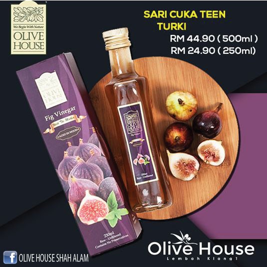 Olive House Fig Vinegar Cuka Teen 250ml 500ml Shopee Malaysia