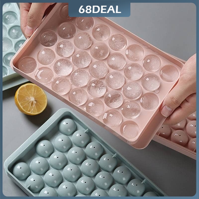 [Johor Stock] Round Ice Cubes & Ice Balls Round Sphere 33 Grids Summer Refrigerator Freeze round Jelly Maker Ice Tray