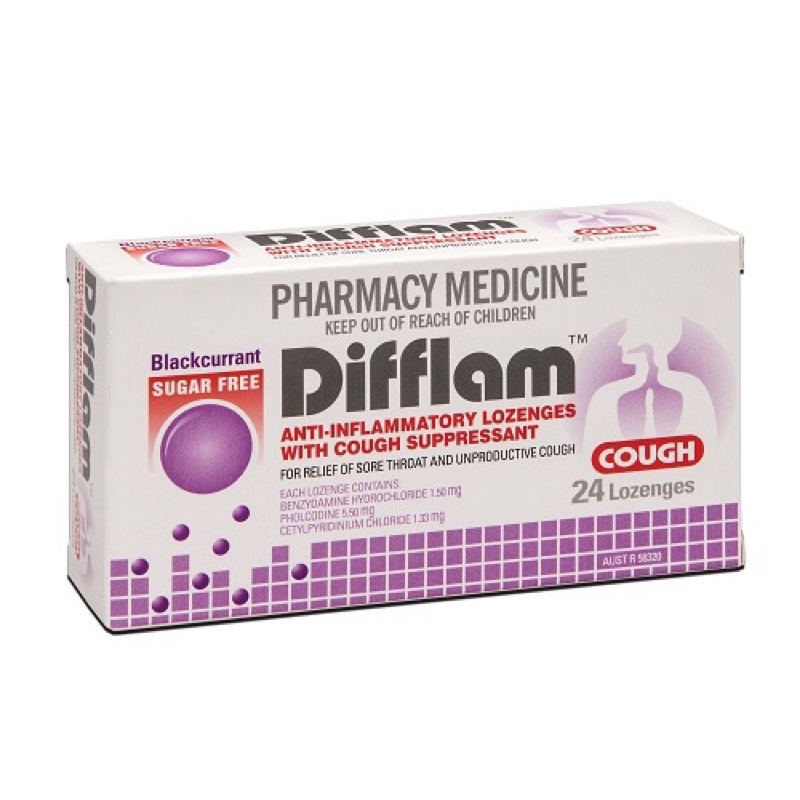 Buy Difflam Anti Inflammatory Lozenges With Cough Suppressant Blackcurrant 16 Lozenges Seetracker Malaysia