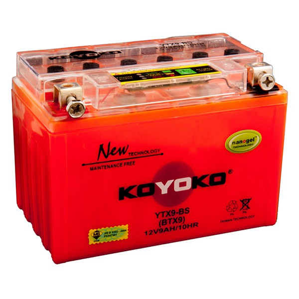 YTX9BS YTX9 BTX9 Original KOYOKO Gel G2 Battery Bateri Pulsar NS200