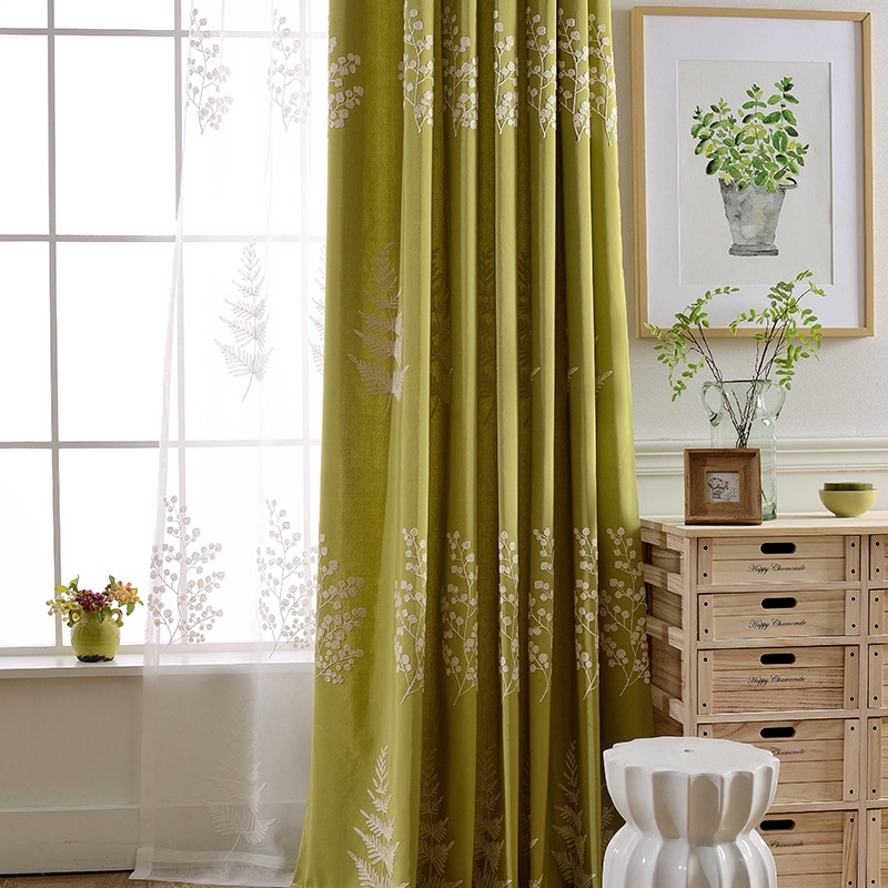Sprout Manufacturers American Country Cotton Embroidery Curtains