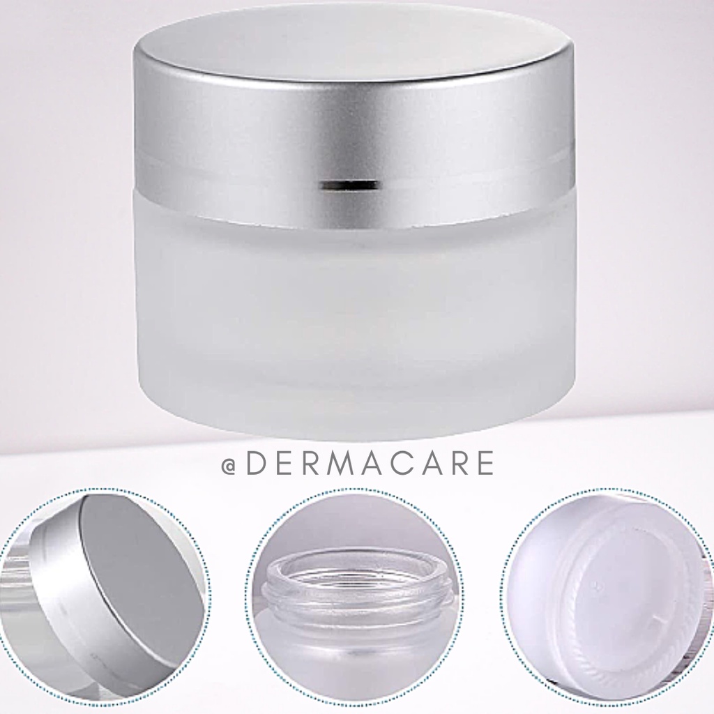 Glass Cosmetic Cream Jar Bottle With Lid Empty Cream Containers ( READY