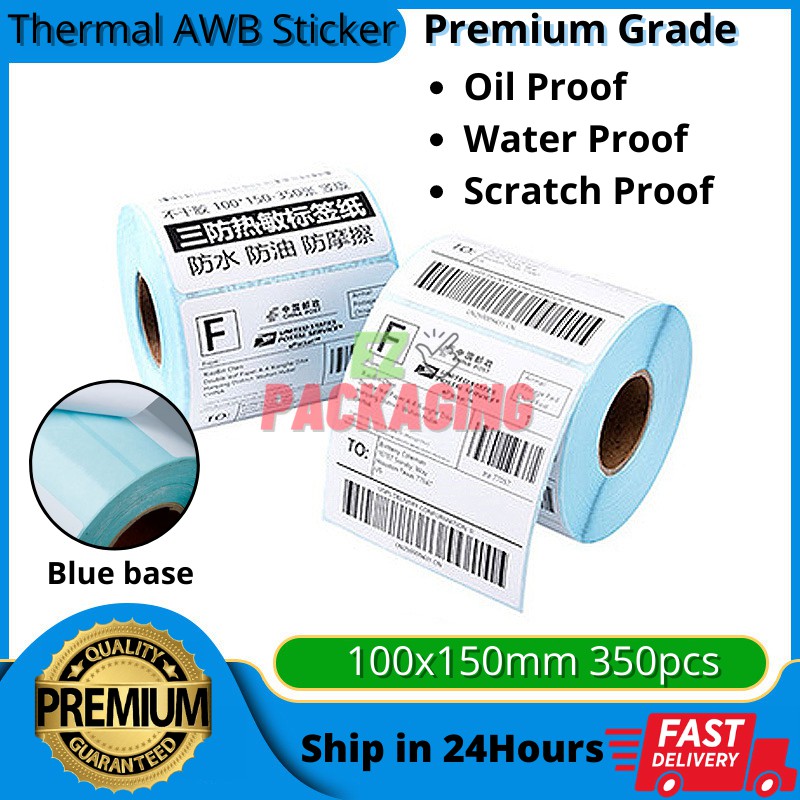 Premium A6 Thermal Paper Thermal Label Shipping Label Airway Bill AWB ...