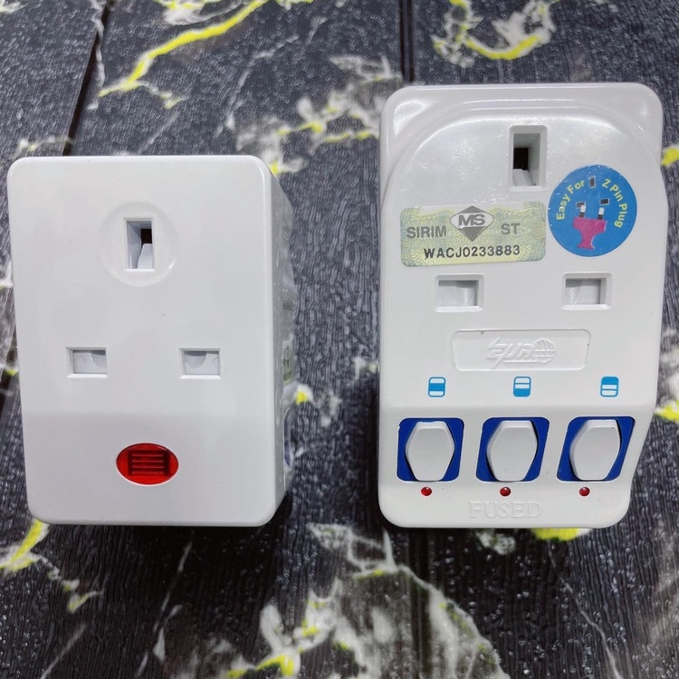 plug socket 3 way adapter with switch electric plug socket switches
