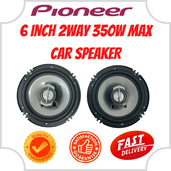 Pioneer 6 inch car speaker TS-A1695R 6 Inch 2-Way 350W Speaker Kereta ...