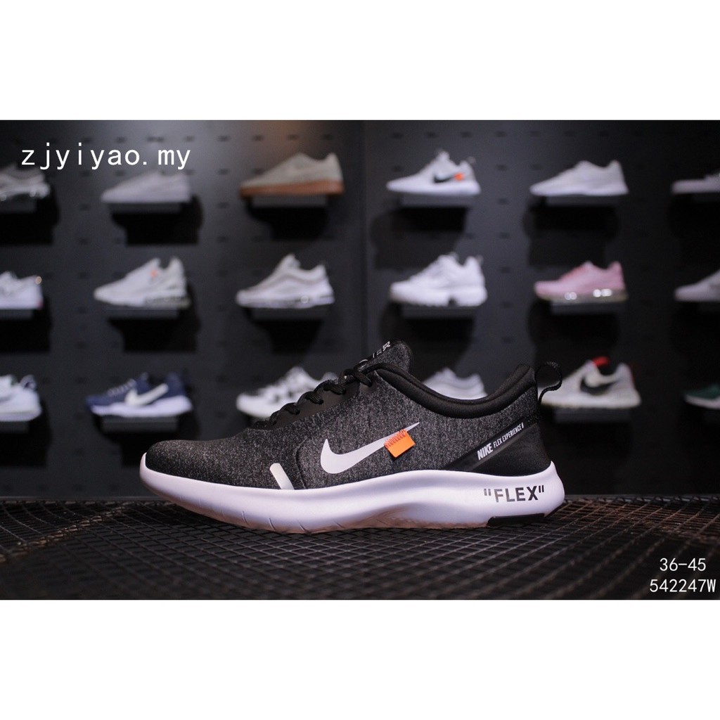 nike flex rn off white