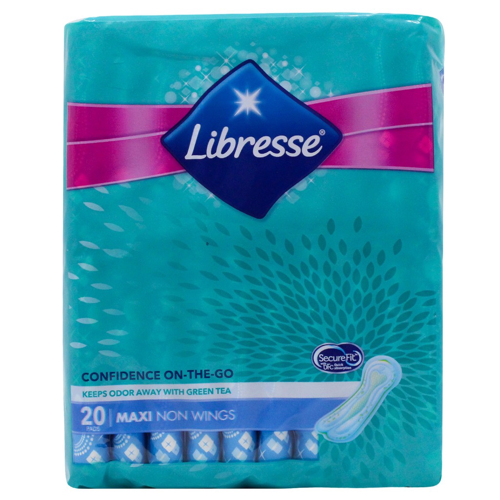 Libresse Sanitary Pads Maxi with Green Tea - Non Wings (20 ...