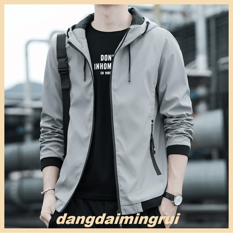 2021Clearance SaleReady Stock Men's outdoor jacket windproof men's jacket Men's Good Quality Hooded Jacket Zipper pocke Jacket M-4XL