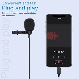 Portable Clip On Lavalier Lapel Mini Microphone For iphone 12pro XS X 8 7 6 6S Mic for Computer Mobile Phone Condense