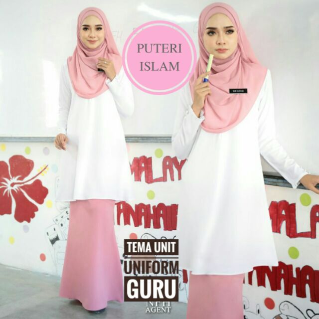 Baju Uniform Puteri Islam Untuk Guru - BAJUKU