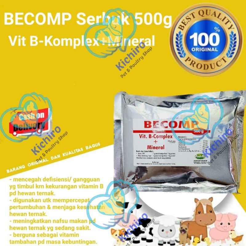 Becomp Powder 500 Grams Raid All Vitamin B Complex / Complex, Vit ...