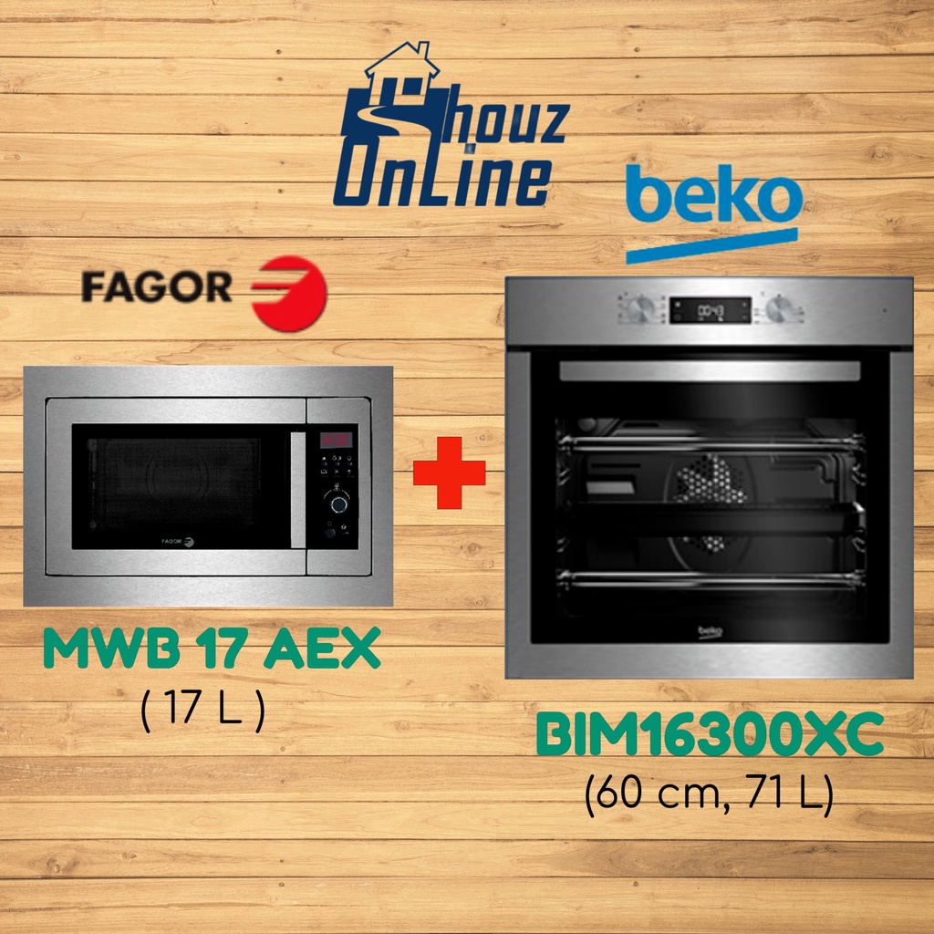 [FREE DELIVERY WITHIN KLANG VALLEY ONLY] BEKO BUILT-IN OVEN BIM16300XC & FAGOR Built-In Microwave MWB 17 AEX