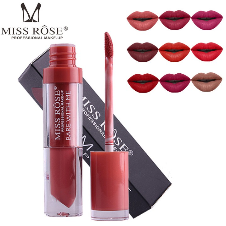 Miss Rose 12 Colors Mist Coated Waterproof Lip Color Make Up Lippen Shopee Malaysia