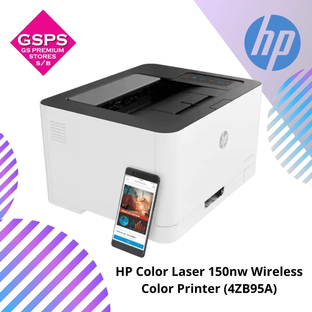 Hp Color Laser 150nw Wireless Color Printer 4zb95a Shopee Malaysia