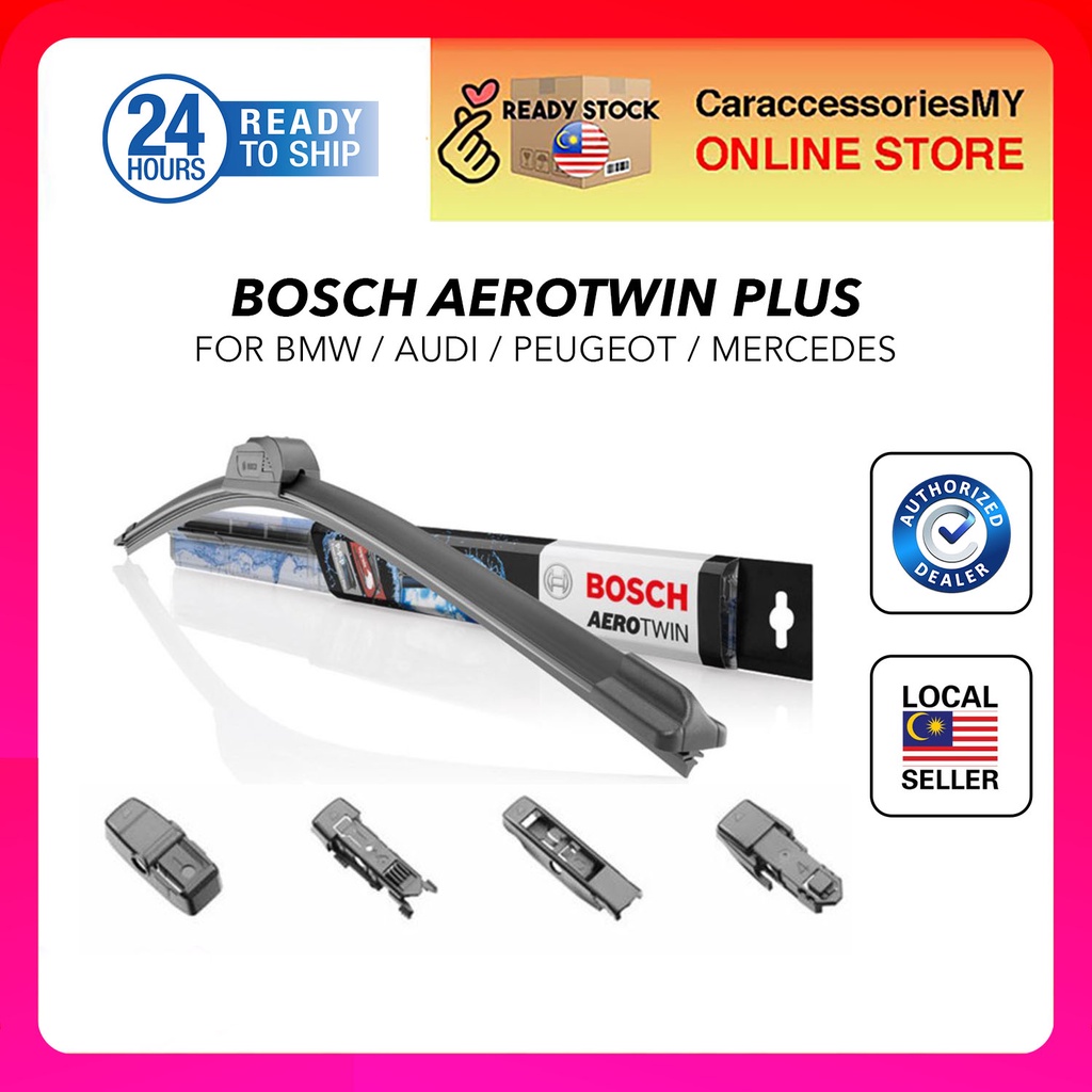 Bosch Aerotwin Plus Wiper Blade with Adapter bmw mercedes audi peugeot Size:13,15,16,17,18,19,20,21,22,23,24,26,28