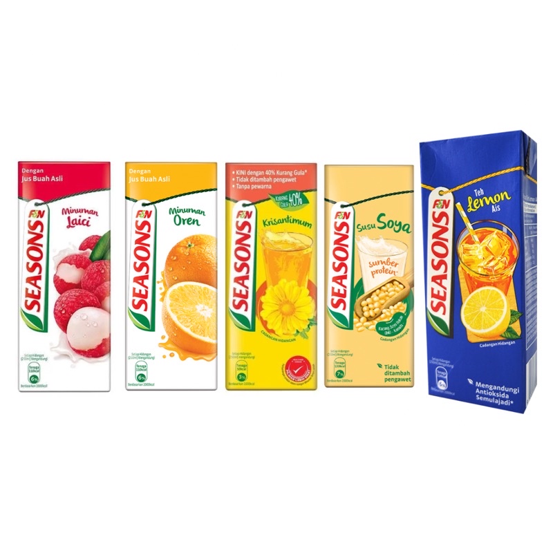 Air Kotak Seasons Packet Drinks 250ml Shopee Malaysia 3151