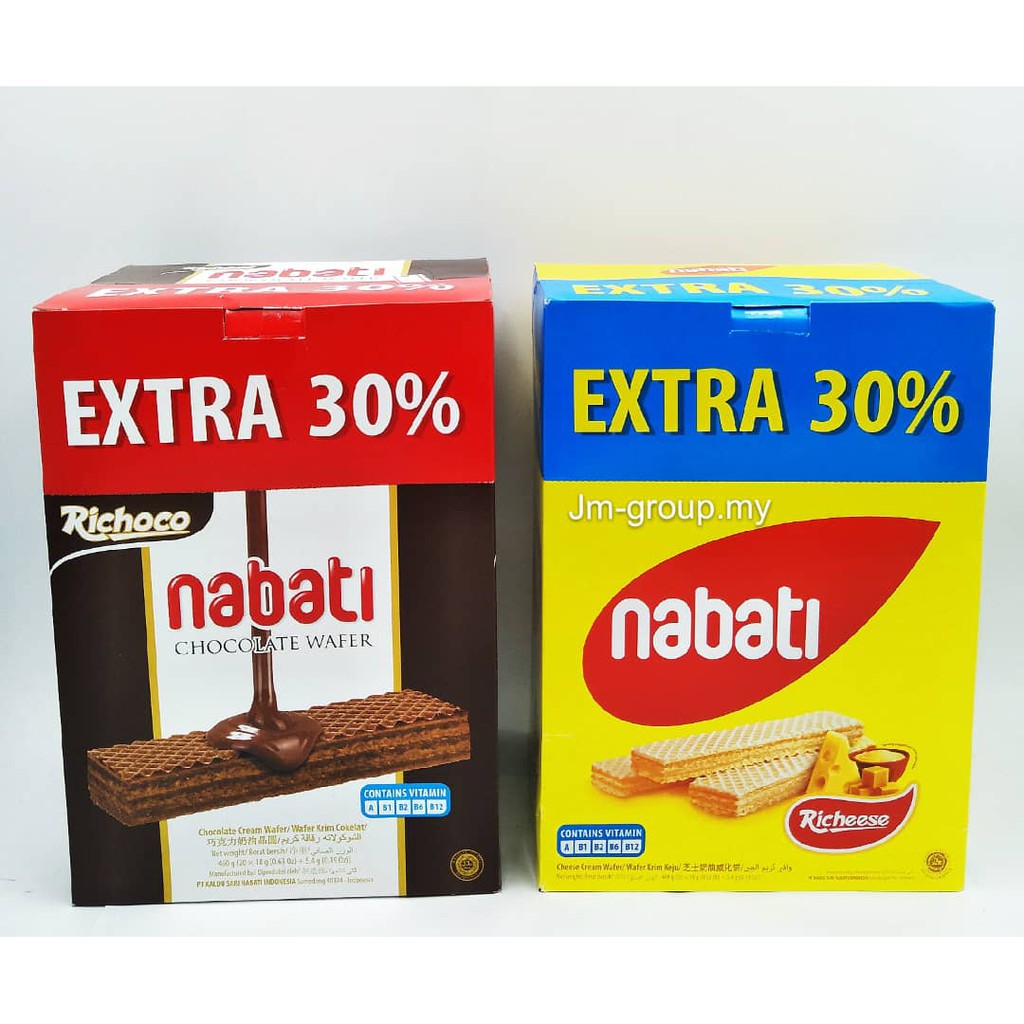 Nabati Richeese Cheese Wafer / Richoco Chocolate Wafer 20pcs (Ready ...