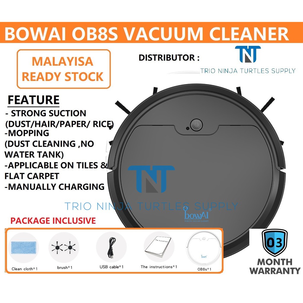 (READY STOCK) BOWAI OB8S ROBOT VACUUM CLEANER 3 IN 1 ...