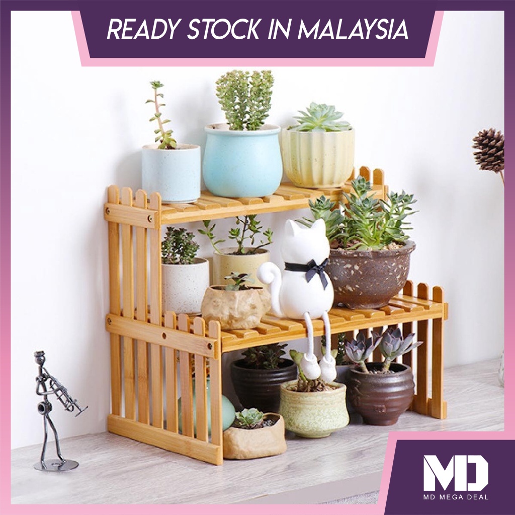 BestBuy Rak Bunga / Wooden Plant Rack Plant Shelf Wooden Flower Display