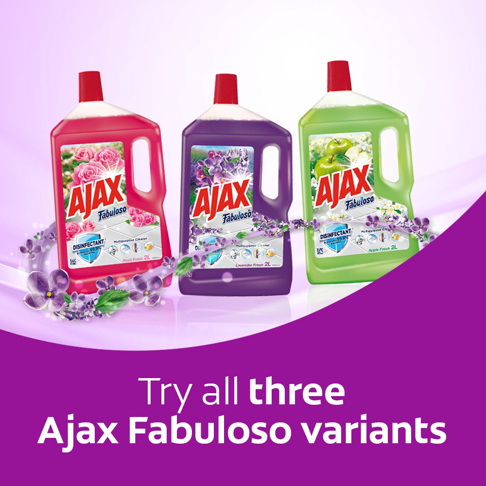 Ajax Fabuloso Multi Purpose Floor Cleaner Eliminates 999 Bacteria 2