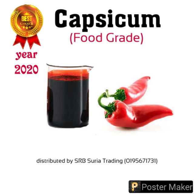 Capsicum Liquid (Food Grade Halal) 200g, 500g Shopee Malaysia
