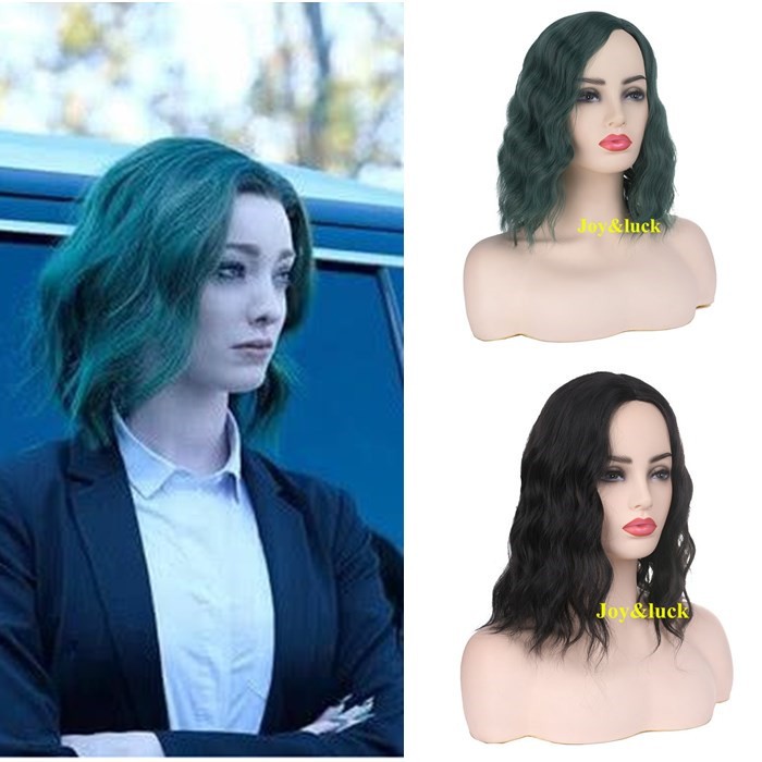 Fashion Polaris Costume Cosplay Wig Short Natural Curly Green