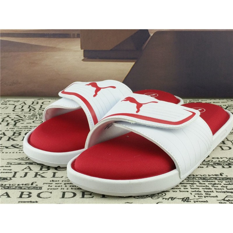 puma red sandals