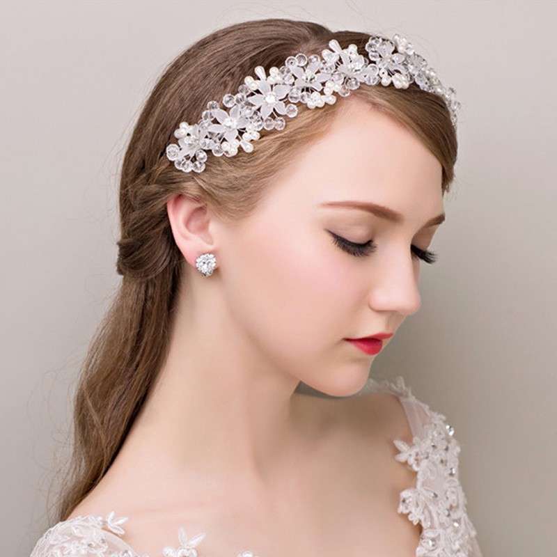 pearl headband wedding