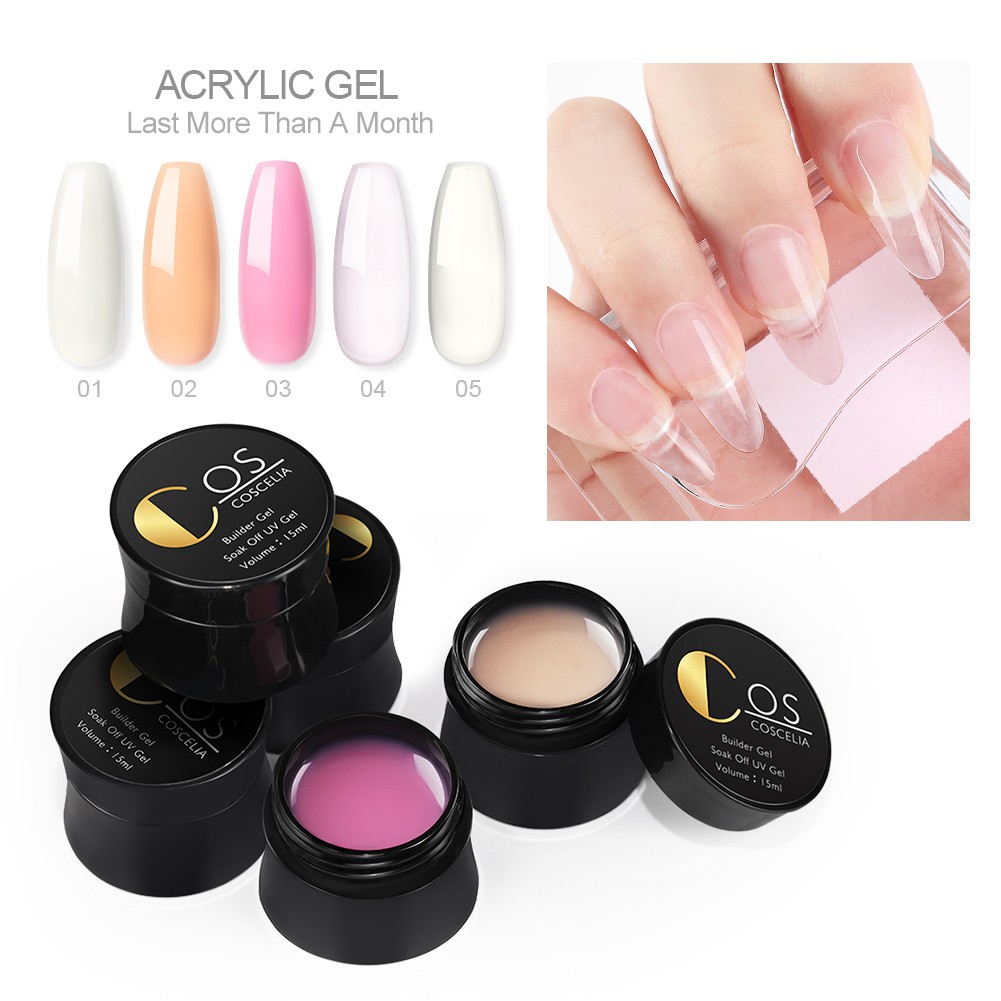 Coscelia Pc Uv Building Gel Ml Nail Extensions Led Uv Nail Gel Poly Gel Nail Design Shopee